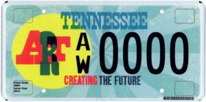 Tennessee License plate