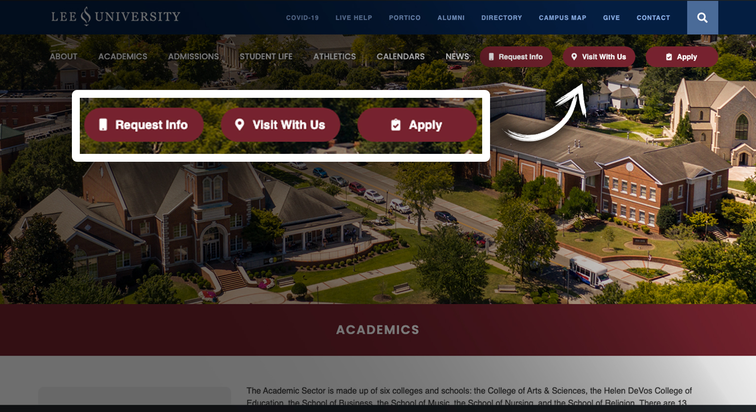 New Site Features - Lee University